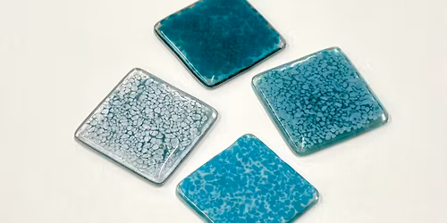 Texture Coasters Workshop - Experimenting with Frit & Powder