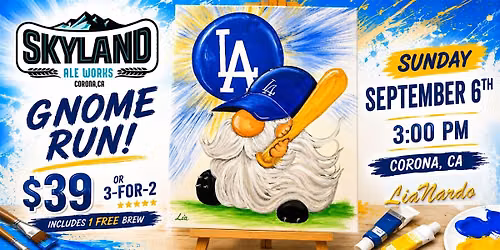 Boys in Blue, Brushes, & Brews Paint & Sip w\/LiaNardo Mobile Paint & Sip