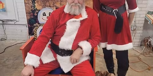 Santa and his goat at the Market!