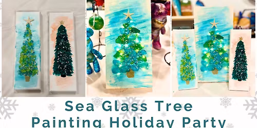 Sea Glass Christmas Tree painting | San Diego