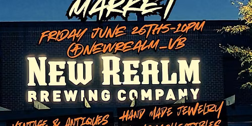 A VINTAGE NIGHT MARKET FRIDAY JUNE 26TH 5-10PM @NEWREALM_VB