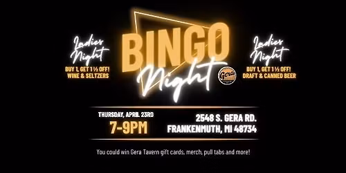 Bingo Night at Gera Tavern!