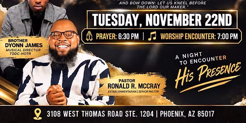 Tower of Deliverance Church PHX: Music Department Presents - Worship Night