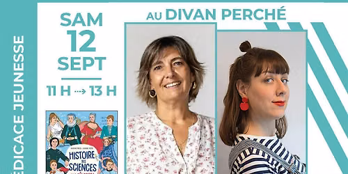 Jeunesse : Sandrine Mirza et Lauraine Meyer d\u00e9dicacent leur bande dessin\u00e9e \u00ab Histoire des sciences au f\u00e9minin \u00bb