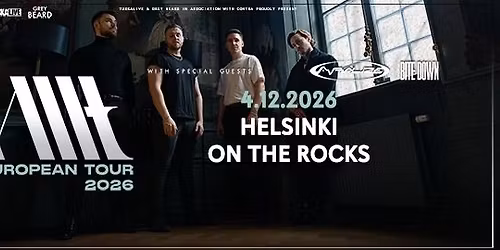TuskaLive: ALLT (SWE) + Supports: Avralize & Bite Down, 4.12.2026, On The Rocks, Helsinki