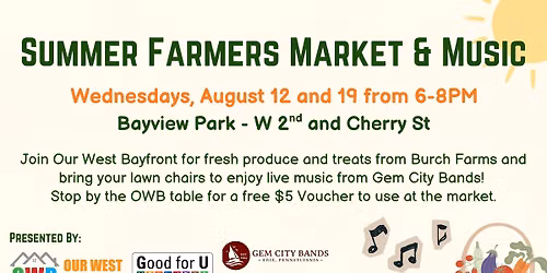 OWB Summer Farmers Market & Music