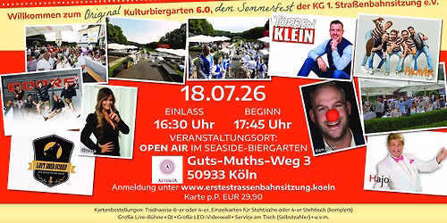 Kulturbiergarten 6.0 das Sommerfest der KG 1. Stra\u00dfenbahnsitzung e.V.