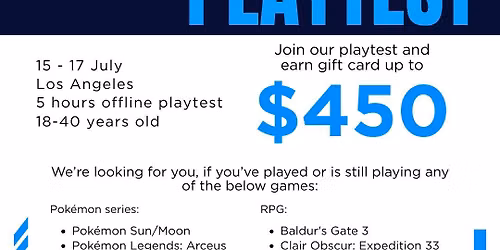 LA offline PC & Mobile Game Playtest