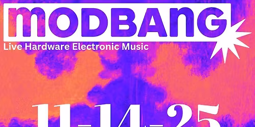 Modbang Live Hardware Electronic Music at Yellow Cab