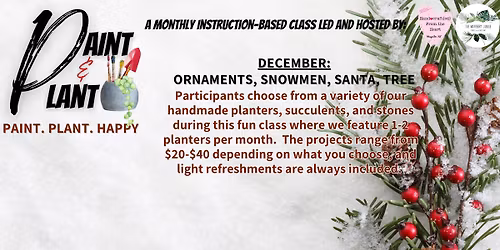 December Paint and Plant - Christmas