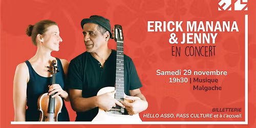 [Concert ERICK MANANA & JENNY | Musique malgache | ESPACE MAGNAN - Nice]