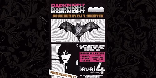 Darknight - Terminserie 2HJ 2026 - All Styles of Dark Music @level4 Neckargem\u00fcnd