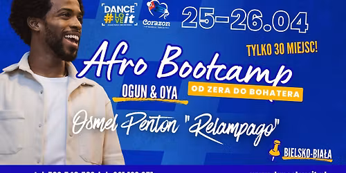 \ud83d\udd25 Afro Bootcamp z Osmelem \ud83d\udd39 Ogun & Oya \ud83d\udd39 OD ZERA DO BOHATERA \u203c\ufe0fTYLKO 30 MIEJSC\u203c\ufe0f