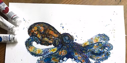 Mixed media: paint animals with watercolour and gouache