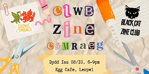 Clwb zine Cymraeg - Sgows Cymraeg x Black Cat Zine Club
