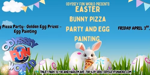 Easter Bunny Pizza Party and Egg Painting 