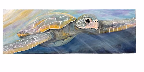 Dazzle The Sea Turtle 30x10 Acrylics Workshop