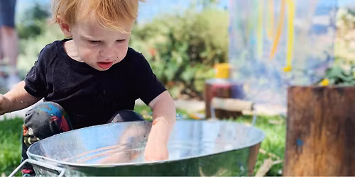 Messy play on the lawn