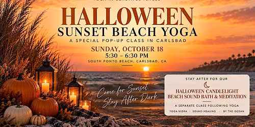 Halloween Sunset Beach Yoga - Carlsbad Beach