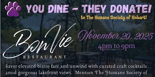 You Dine, They Donate at Bon Vie Restaurant!
