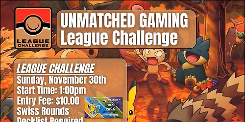 Pokemon TCG: November League Challenge - Sunday, November 30th