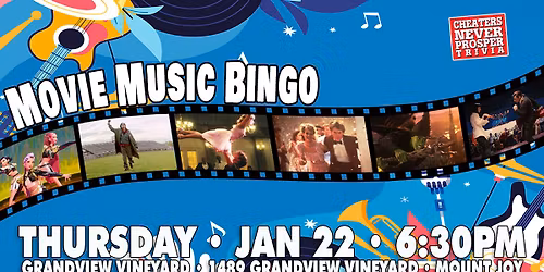Movie Music Bingo at Grandview Vineyard - Mount Joy