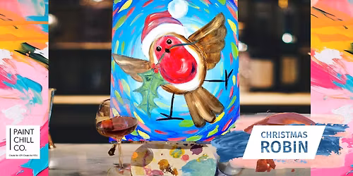 Portsmouth Paint \u2018n\u2019 Sip - \u201cChristmas Robin\u201d