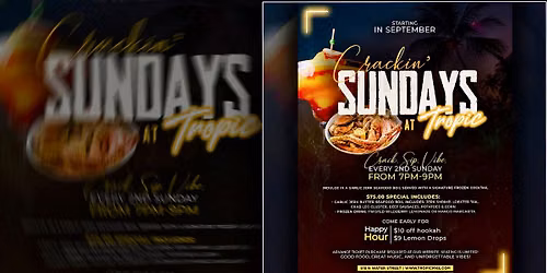 \ud83e\udd9eCracking\u2019 Sundays - Caribbean Seafood Boil Night \ud83e\udd9e