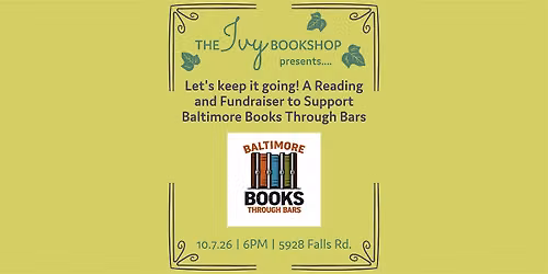 A Reading and Fundraiser to Support Baltimore Books Through Bars