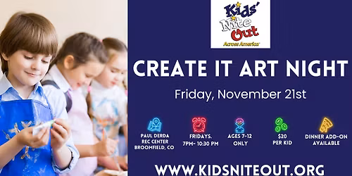 Create It Art Night- Kids' Nite Out Across America
