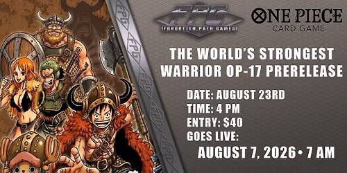 One Piece OP17 Pre Release Event 