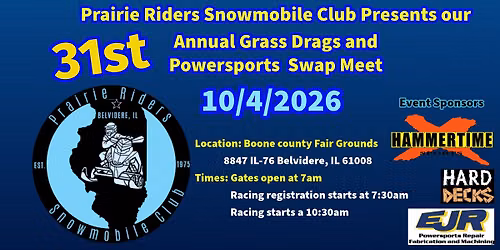 31st Annual Prairie Riders Grass Drags and Swap Meet