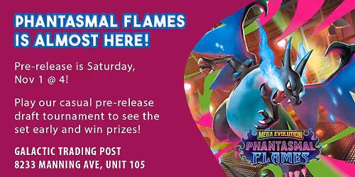 Pokemon Phantasmal Flames Pre-Release @ Galactic Trading Post