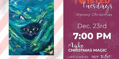 Christmas Paint & Sip Only $29! Meowy Christmas