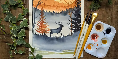 Watercolour Stag Workshop