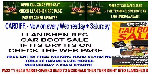 Llanishen rugby club car bootsale