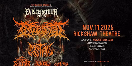INGESTED \/\/ DISTANT \/\/ OV SULFUR \/\/ CELL \/\/ CRUCIFICTION. November 11 2025 @ Rickshaw Theatre