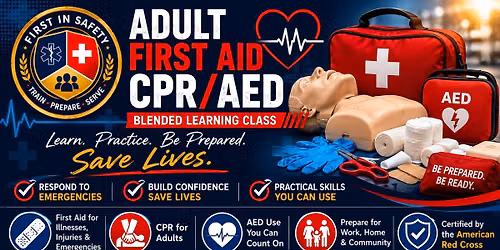 Adult First Aid\/CPR\/AED - Blended