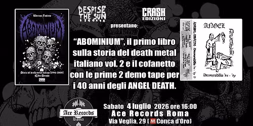 Presentazione "Abominium" - Angel Death tape box