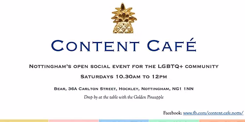 Nottingham's LGBTQ+ weekly social event - Content Caf\u00e9