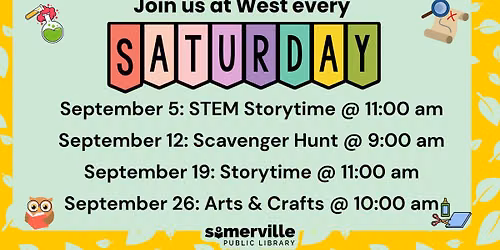 September West Branch Saturdays