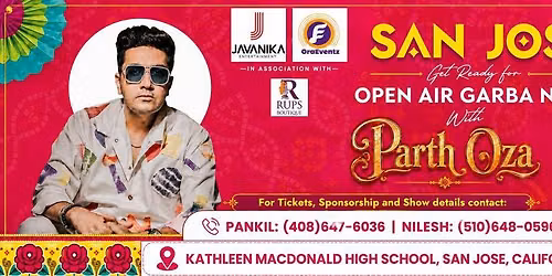 Parth Oza Live in Bay Area - Open Air Garba Under The Stars 2026