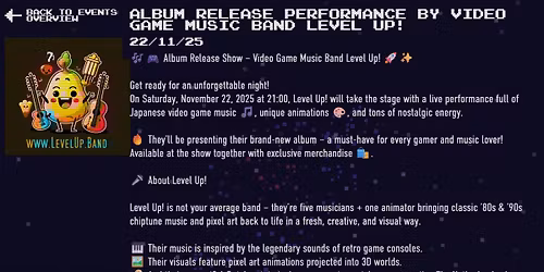 Album Release Concert Video Game Music Band Level Up!