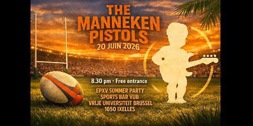 \ud83c\udf52 Manneken Pistols \/Mainly covers band\/ @ V.U.B. Sports bar - 20\/06\/2026 - 8.30 pm
