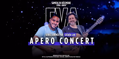 \ud83c\udfb8 Samedi 20 d\u00e9cembre \u2014 AP\u00c9RO CONCERT ST\u00c9R\u00c9O LIVE