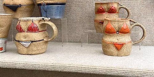 Pottery wheel for couples at Toronto Bay\/Dundas $100CDN - bikini mugs