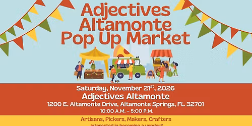 Adjectives Outdoor Holiday Pop Up Market