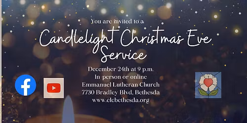 Candlelight Christmas Eve Service -- All are welcome