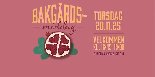 BAKG\u00c5RDMIDDAG - I SOLIDARITET MED SUDAN