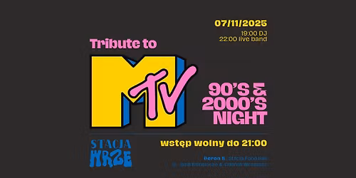 Tribute to MTV: 90\u2019s & 2000\u2019s Night \/ live band party